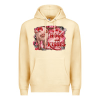 Pina Colada Valentines Day Pig Hogs And Kisses Premium Hoodie - RanaPortraitStore