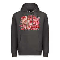 Smoke Valentines Day Pig Hogs And Kisses Premium Hoodie - RanaPortraitStore
