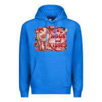True Royal Valentines Day Pig Hogs And Kisses Premium Hoodie - RanaPortraitStore