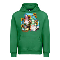 Emerald Easter Gnomes Egg Sunflowers Truck Urban Hoodie - RanaPortraitStore