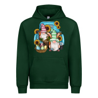 Forest Green Easter Gnomes Egg Sunflowers Truck Urban Hoodie - RanaPortraitStore