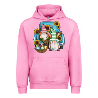 Fuchsia Pink Easter Gnomes Egg Sunflowers Truck Urban Hoodie - RanaPortraitStore