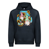 Navy Easter Gnomes Egg Sunflowers Truck Urban Hoodie - RanaPortraitStore