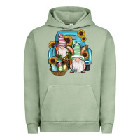Pigment Oil Green Easter Gnomes Egg Sunflowers Truck Urban Hoodie - RanaPortraitStore