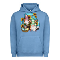 Pigment Pebble Blue Easter Gnomes Egg Sunflowers Truck Urban Hoodie - RanaPortraitStore