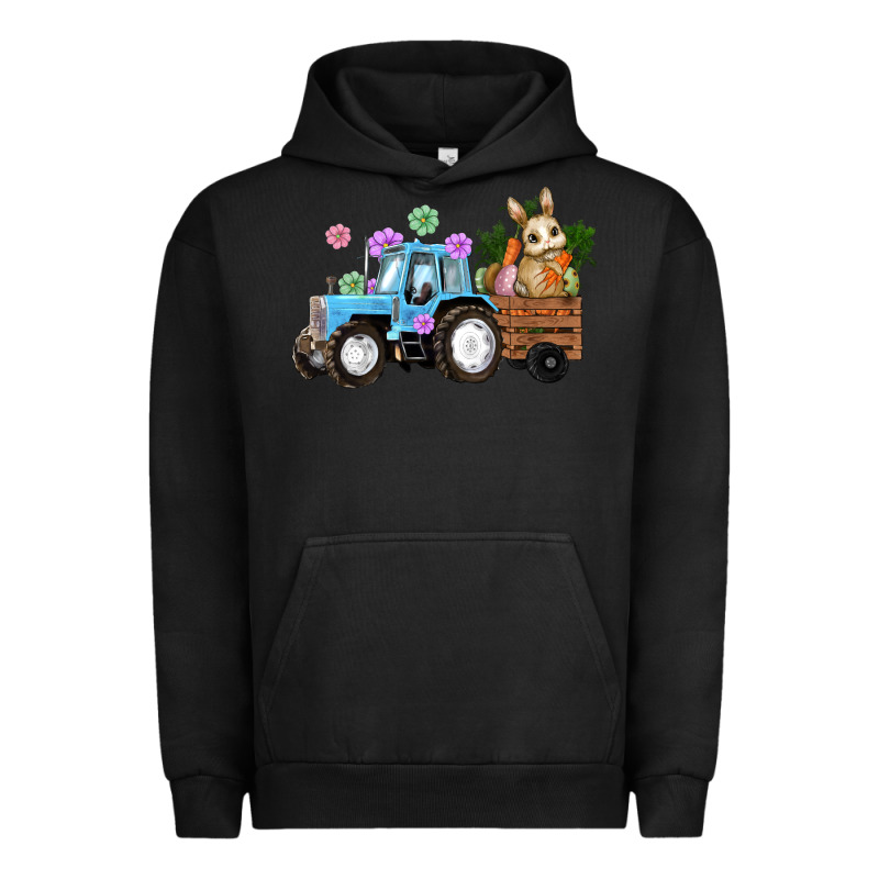 Happy Easter Tractor With Bunny Flowers And Carrot Urban Hoodie by RanaPortraitStore | Teevron