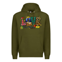 Army Green love came down luke 2 11 Premium Hoodie - Zillion Design Studio