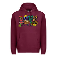 Burgundy love came down luke 2 11 Premium Hoodie - Zillion Design Studio