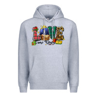 Heather Grey love came down luke 2 11 Premium Hoodie - Zillion Design Studio