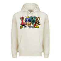Oatmeal Heather love came down luke 2 11 Premium Hoodie - Zillion Design Studio
