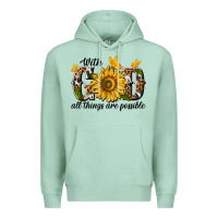 Seafoam with god all things are possible Premium Hoodie - texasbilliewilder