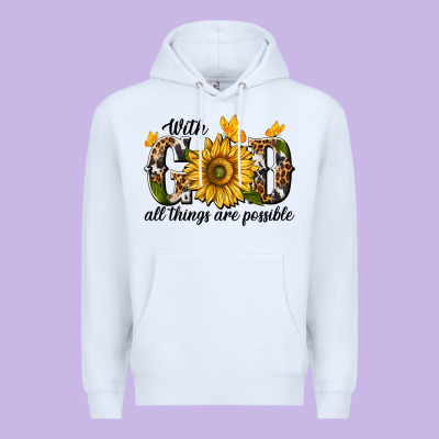 Premium Hoodie with god all things are possible
