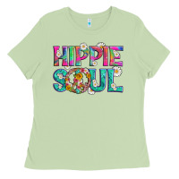 Matcha hippie soul with tie dye and flowers Ladies Tee - Artiststas