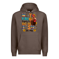 Coffee why yall trying to test the jesus in me Premium Hoodie - texasbilliewilder
