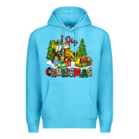 Ocean Blue i dig christmas Premium Hoodie - Zillion Design Studio