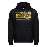 Black Obsessive cow disorder coffee cups Urban Hoodie - texasbilliewilder