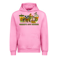 Fuchsia Pink Obsessive cow disorder coffee cups Urban Hoodie - texasbilliewilder