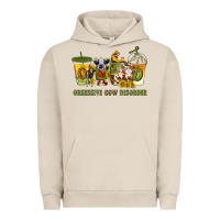 Pigment French Oak Obsessive cow disorder coffee cups Urban Hoodie - texasbilliewilder