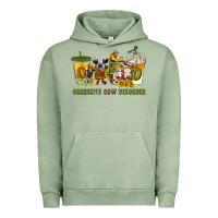 Pigment Oil Green Obsessive cow disorder coffee cups Urban Hoodie - texasbilliewilder