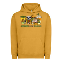 Pigment Peanut Butter Obsessive cow disorder coffee cups Urban Hoodie - texasbilliewilder