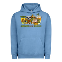 Pigment Pebble Blue Obsessive cow disorder coffee cups Urban Hoodie - texasbilliewilder