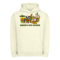 Pigment Pistachio Obsessive cow disorder coffee cups Urban Hoodie - texasbilliewilder
