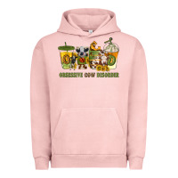 Pigment Salmon Obsessive cow disorder coffee cups Urban Hoodie - texasbilliewilder