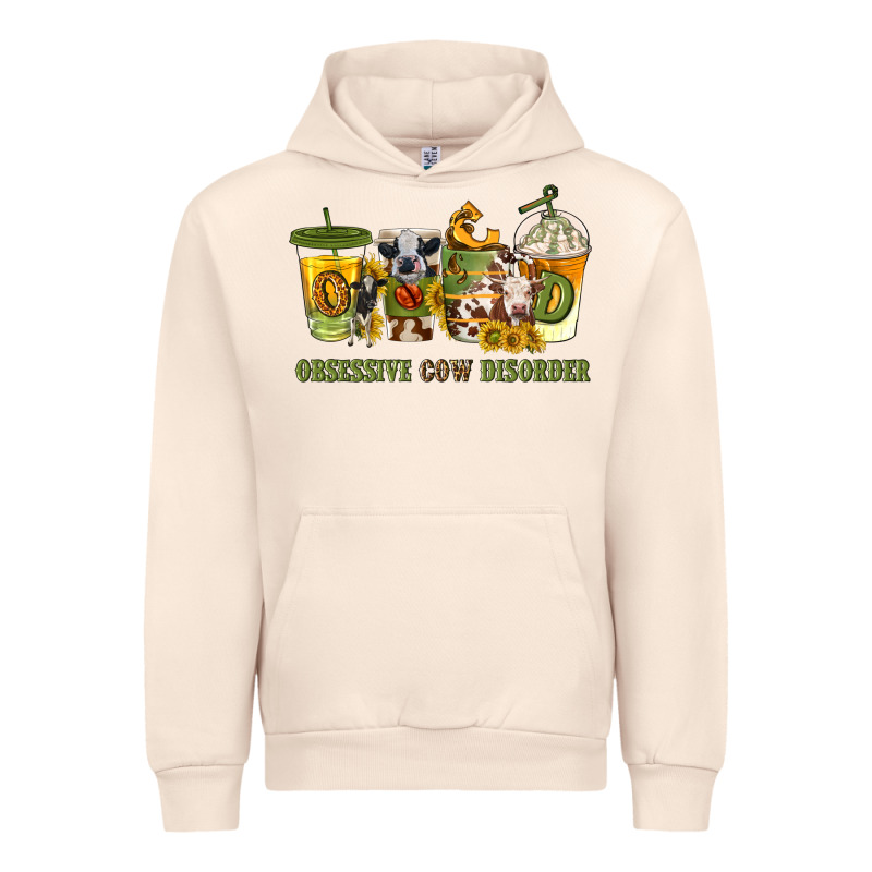 Obsessive Cow Disorder Coffee Cups Urban Hoodie by texasbilliewilder | Teevron