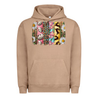 Pigment Burro Easter Brushstroke With Quail Eggs Daisy And Bunny Urban Hoodie - RanaPortraitStore