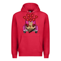 Cardinal Valentine's day tedybear truck Premium Hoodie - RanaPortraitStore