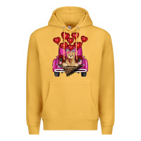 Mustard Valentine's day tedybear truck Premium Hoodie - RanaPortraitStore