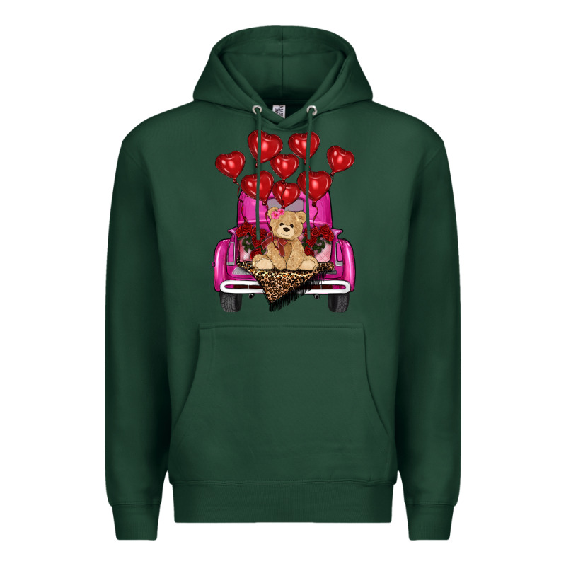 Valentine's Day Tedybear Truck Premium Hoodie by RanaPortraitStore | Teevron