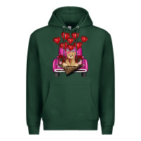 Sports Green Valentine's day tedybear truck Premium Hoodie - RanaPortraitStore