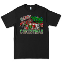 Black merry christmas  truck Premium Tee - CowhideDigitalArt
