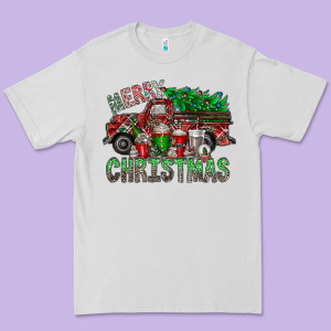 Merry Christmas  Truck Premium Tee Designed By Cowhidedigitalart