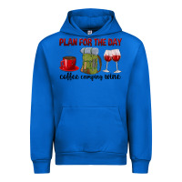 Cobalt Plan for the day coffee camping wine Urban Hoodie - texasbilliewilder
