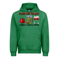 Emerald Plan for the day coffee camping wine Urban Hoodie - texasbilliewilder