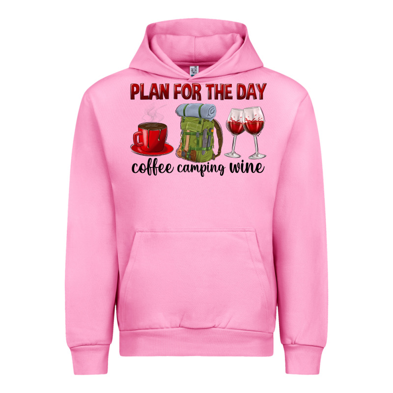 Plan For The Day Coffee Camping Wine Urban Hoodie by texasbilliewilder | Teevron