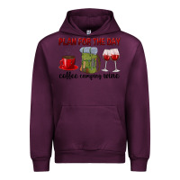 Mauve Wine Plan for the day coffee camping wine Urban Hoodie - texasbilliewilder