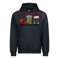 Navy Plan for the day coffee camping wine Urban Hoodie - texasbilliewilder