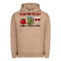 Pigment Burro Plan for the day coffee camping wine Urban Hoodie - texasbilliewilder
