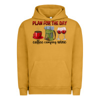 Pigment Peanut Butter Plan for the day coffee camping wine Urban Hoodie - texasbilliewilder