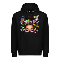 Black 90s messy bun Premium Hoodie - texasbilliewilder