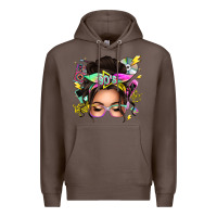 Coffee 90s messy bun Premium Hoodie - texasbilliewilder