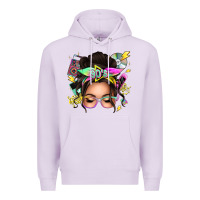 Lilac 90s messy bun Premium Hoodie - texasbilliewilder
