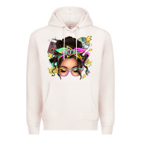 Pale Pink 90s messy bun Premium Hoodie - texasbilliewilder