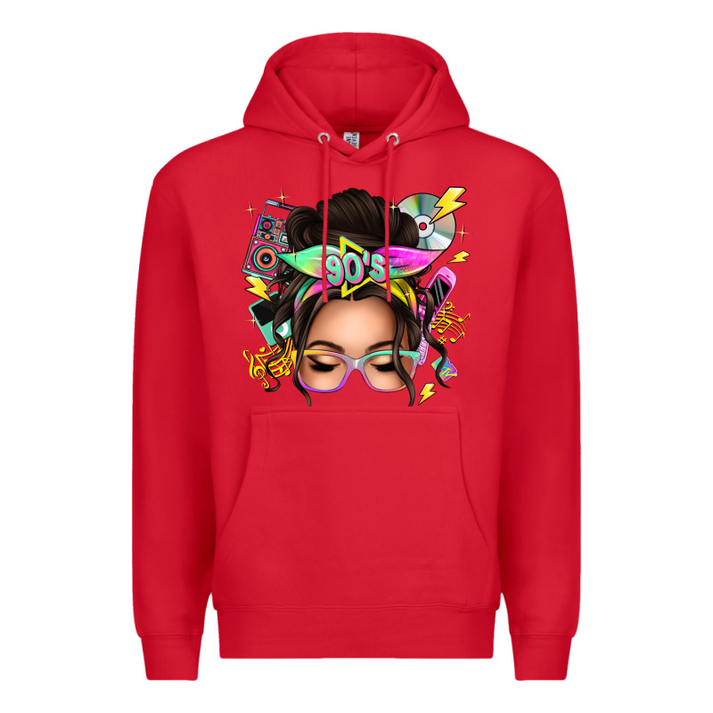 90s Messy Bun Premium Hoodie by texasbilliewilder | Teevron
