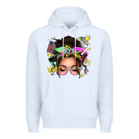 White 90s messy bun Premium Hoodie - texasbilliewilder