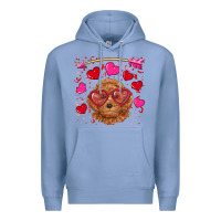 Colony Blue valentine's day toy poodle Premium Hoodie - RanaPortraitStore