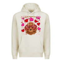 Oatmeal Heather valentine's day toy poodle Premium Hoodie - RanaPortraitStore